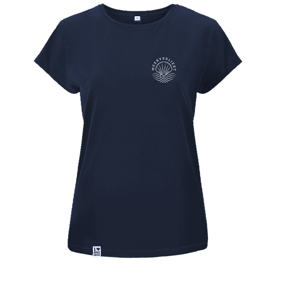 Muscheln -  Damen Shirt | 100% Bio-Baumwolle | Edler Stick