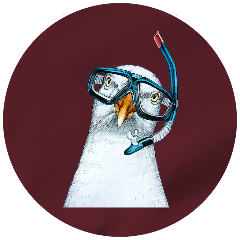 Haubentaucher - Herren Shirt | 100% Bio-Baumwolle