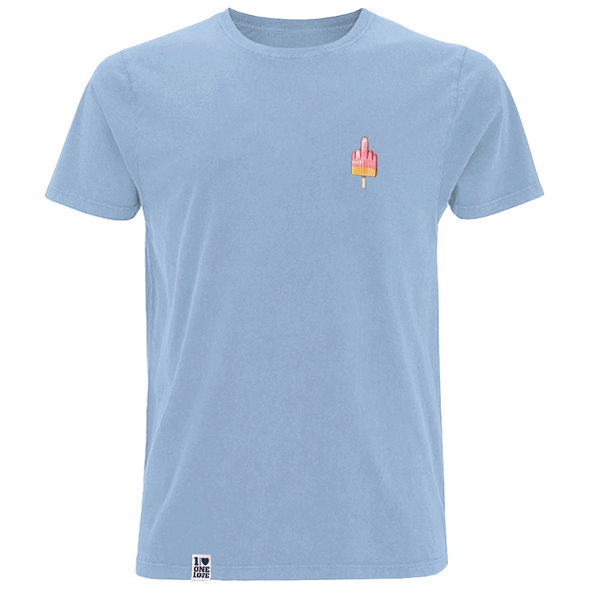 Mittelfinger Eis  - Herren Shirt  | 100% Bio-Baumwolle