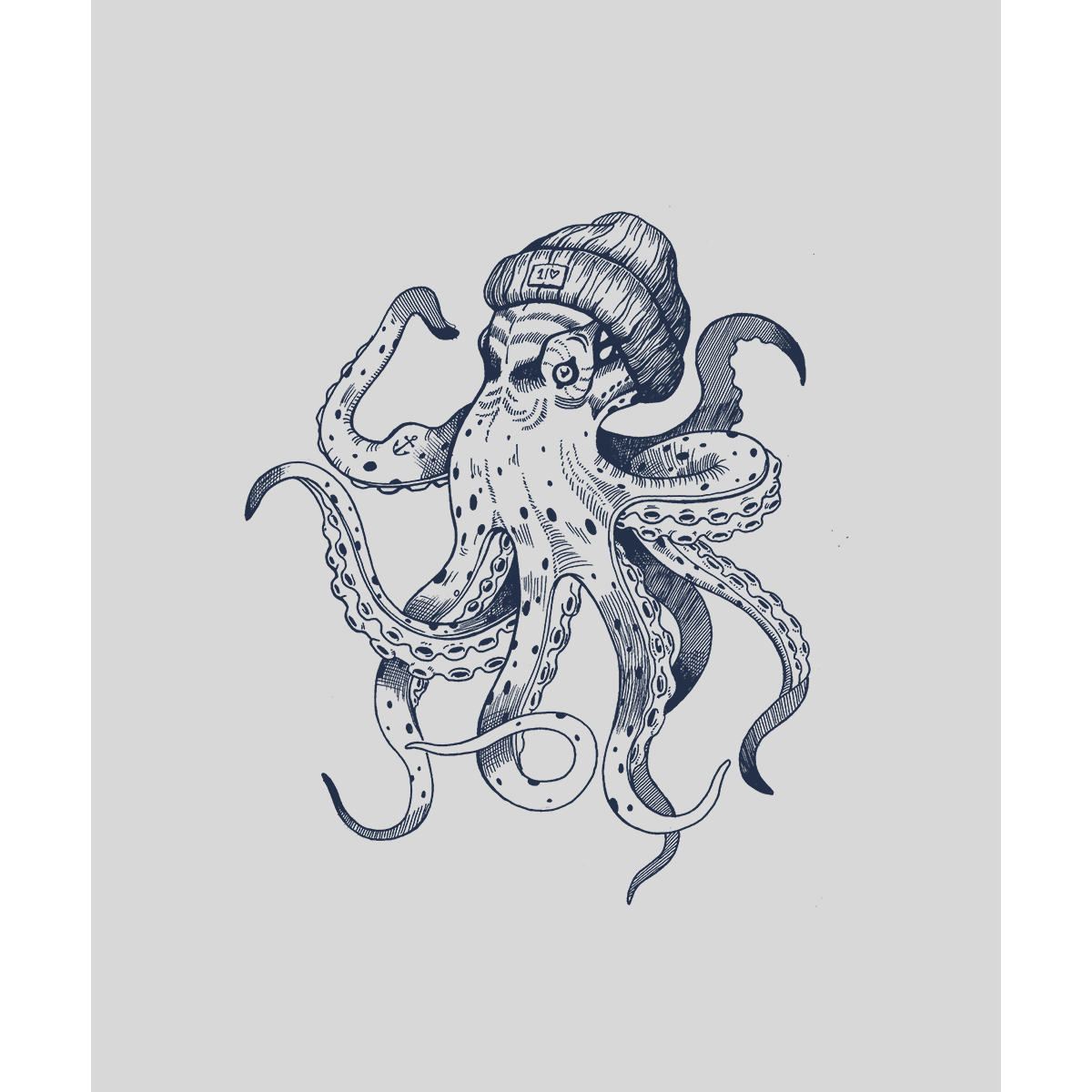 Krake -  Herren Shirt | 100% Bio-Baumwolle