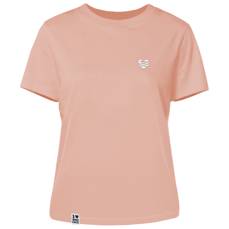 Wellenherz – Damen Shirt | 100% Bio-Baumwolle | Edler Stick