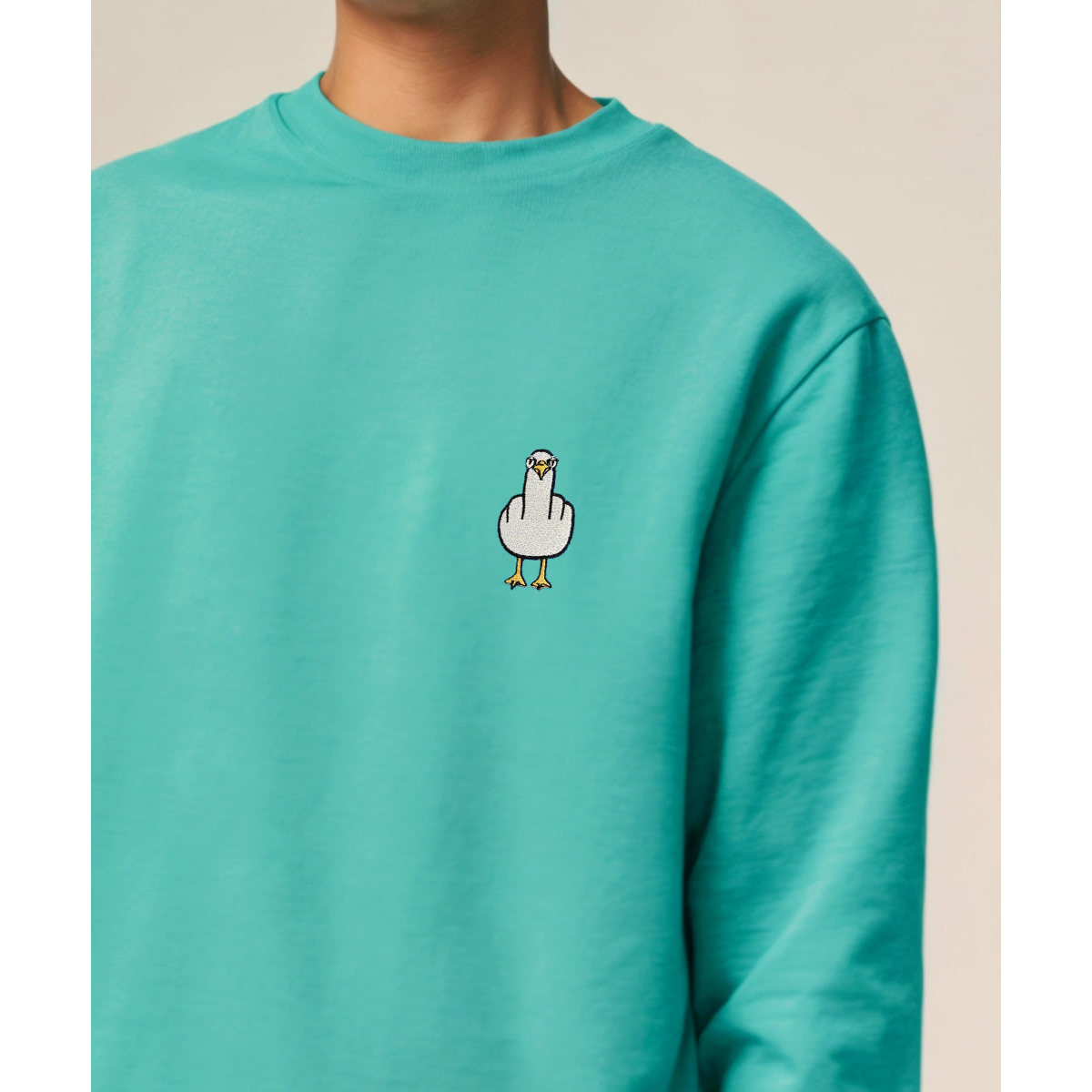 F**k You Möwe - Unisex Sweater | 100% Bio-Baumwolle | Edler Stick