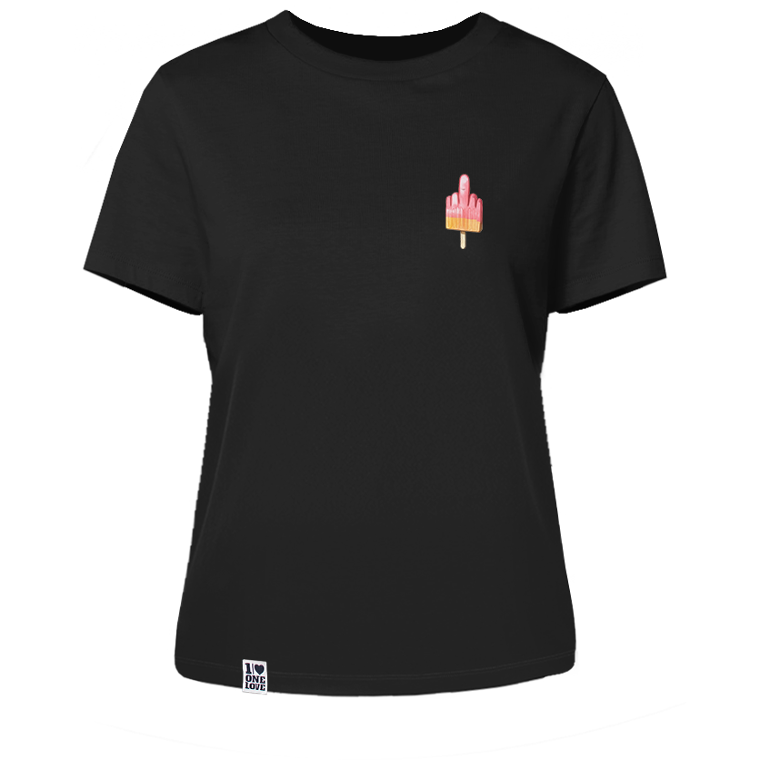 Mittelfinger Eis - Damen Shirt  | 100% Bio-Baumwolle