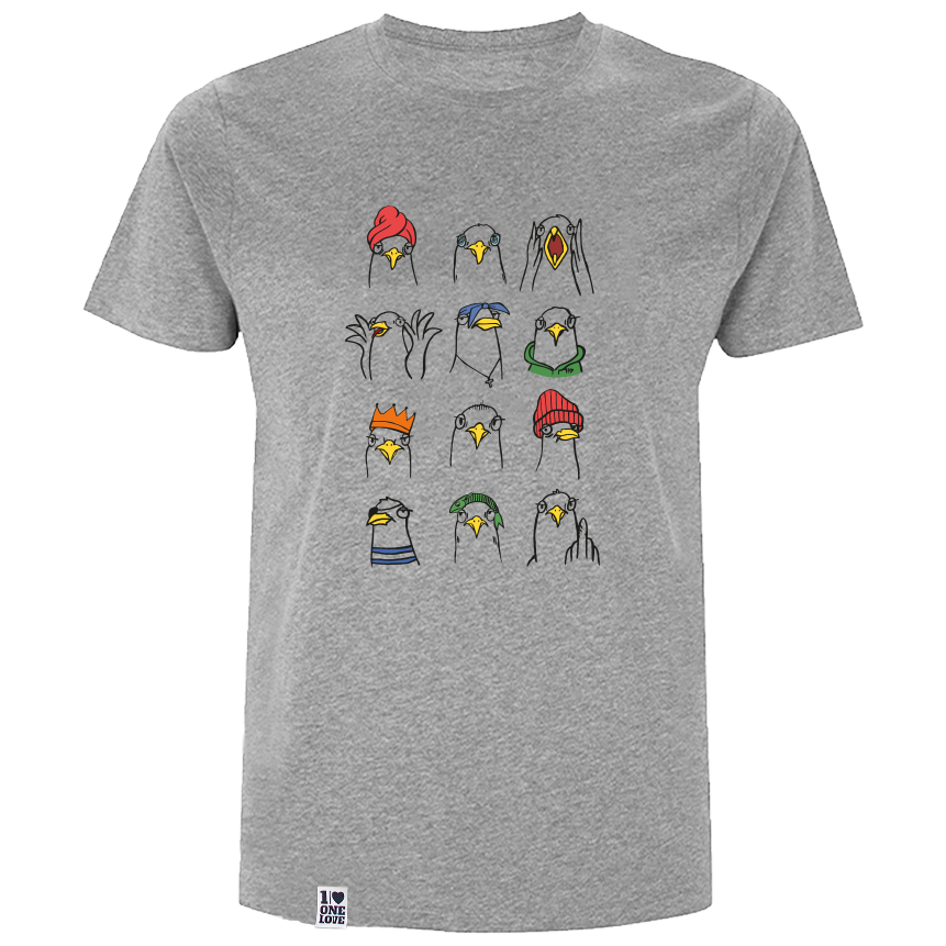 Maritimes Möwen - Herren Shirt | 100% Bio-Baumwolle