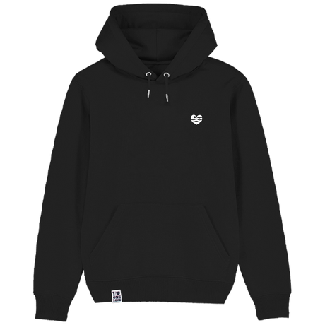 Wellenherz - Unisex Hoodie | 100% Bio-Baumwolle | Edler Stick