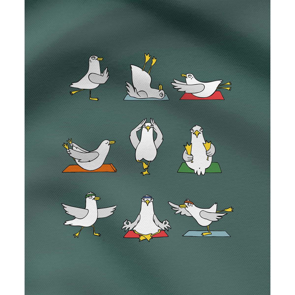 Yoga Möwen – Damen Hoodie | Bio-Baumwolle | Backprint