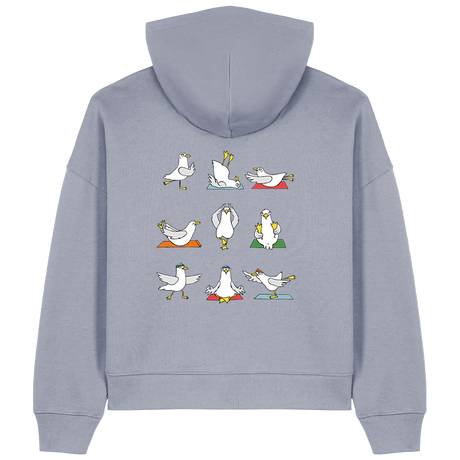 Yoga Möwen – Damen Hoodie | Bio-Baumwolle | Backprint