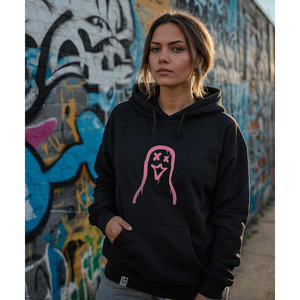 Graffiti Möwe - Unisex Hoodie | 100% Bio-Baumwolle
