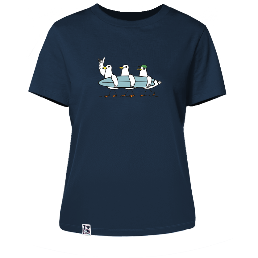 Surfermöwen - Damen Shirt | 100% Bio-Baumwolle