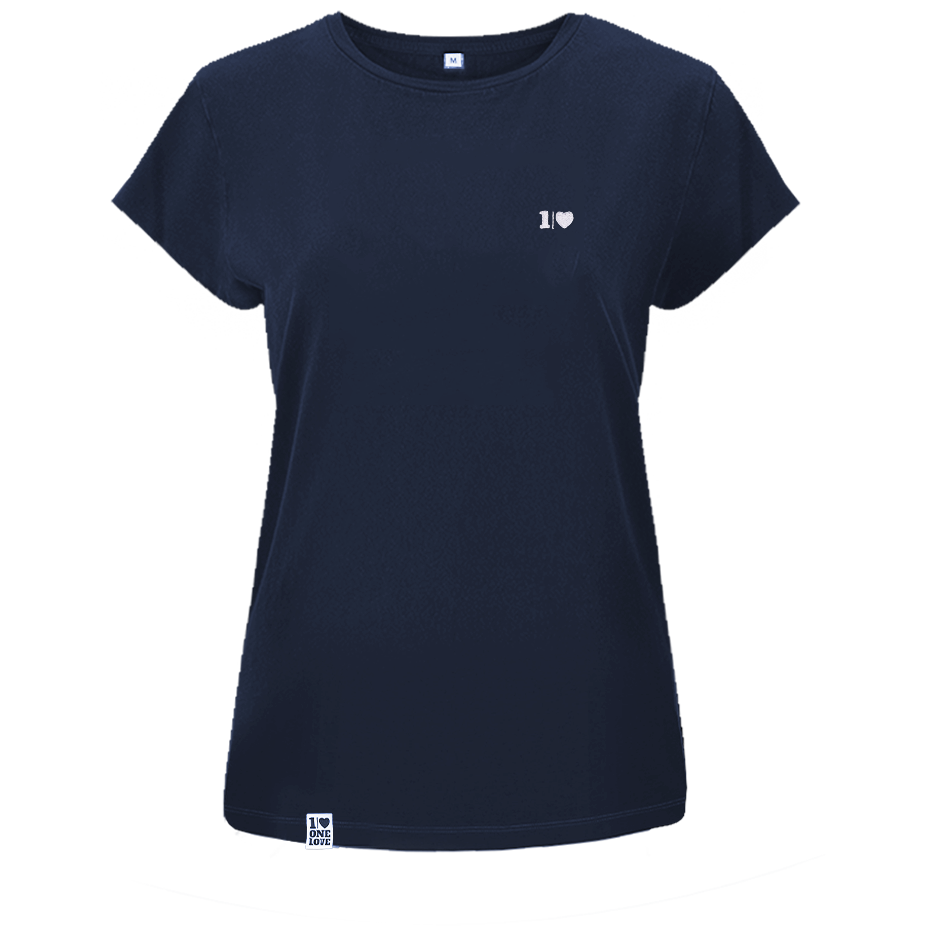 ONELOVE -  Damen Shirt | 100% Bio-Baumwolle | Edler Stick