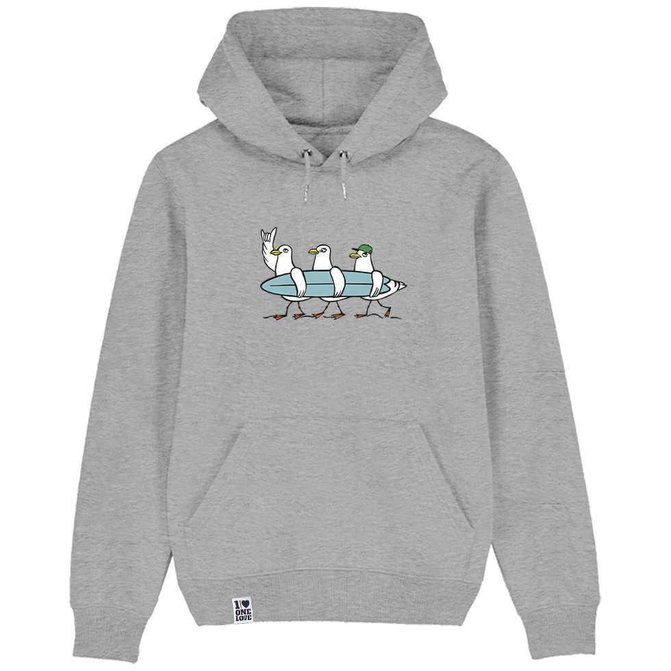 Surfermöwen – Unisex Hoodie | 100% Bio-Baumwolle