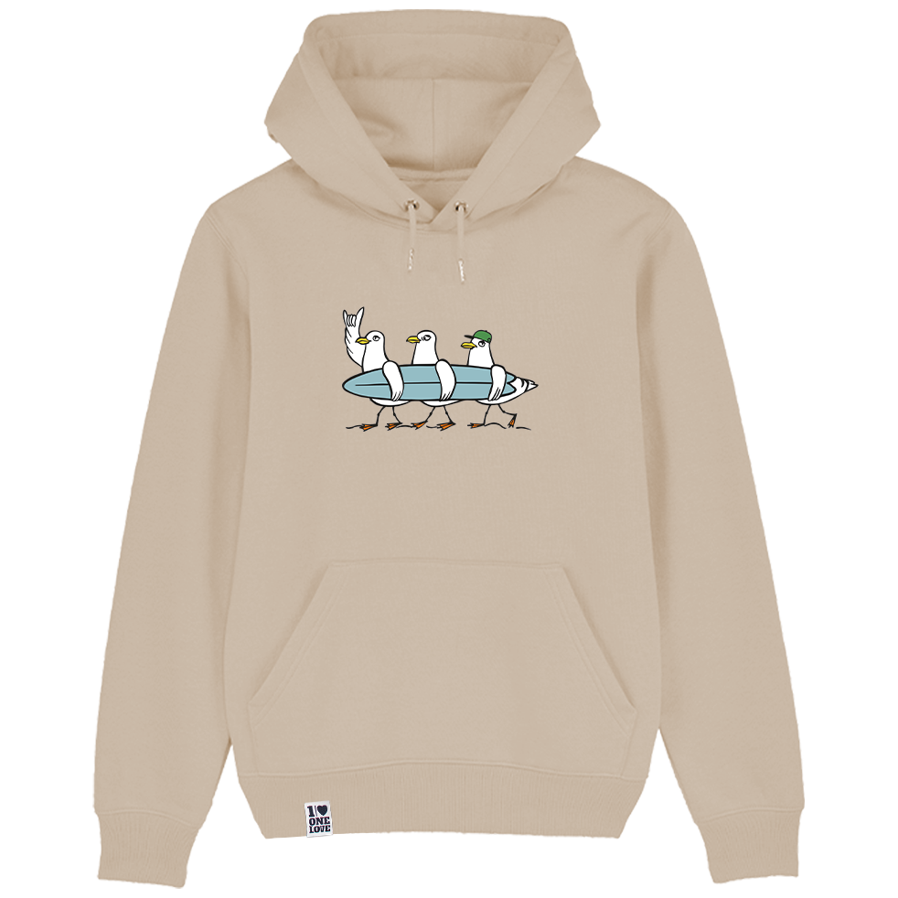 Surfermöwen – Unisex Hoodie | 100% Bio-Baumwolle