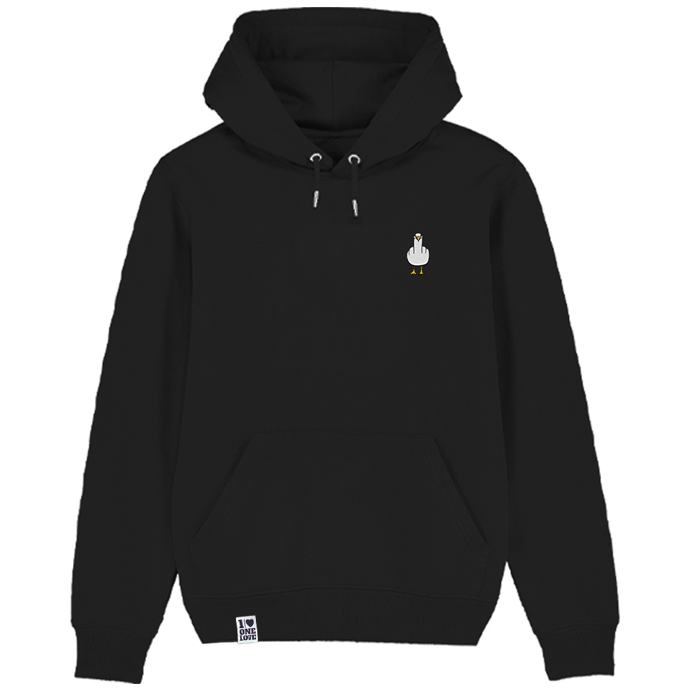 F**k You Möwe  - Unisex Hoodie | 100% Bio-Baumwolle | Edler Stick