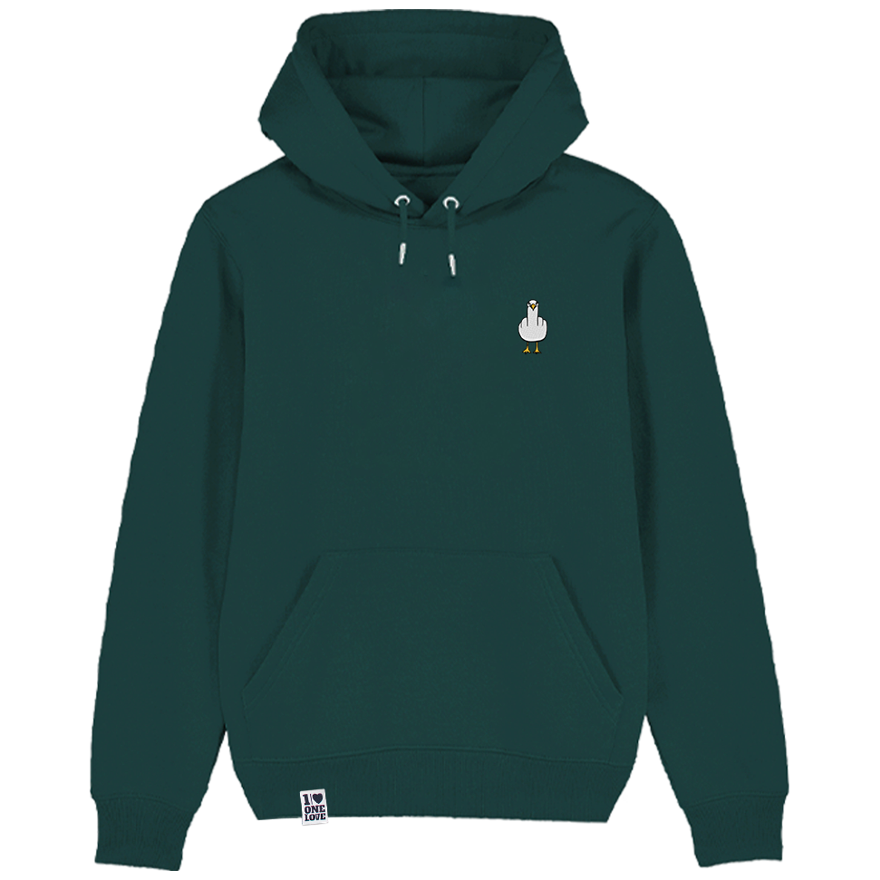 F**k You Möwe  - Unisex Hoodie | 100% Bio-Baumwolle | Edler Stick