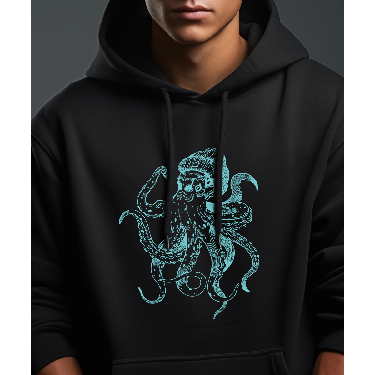 Krake – Unisex Hoodie | 100% Bio-Baumwolle