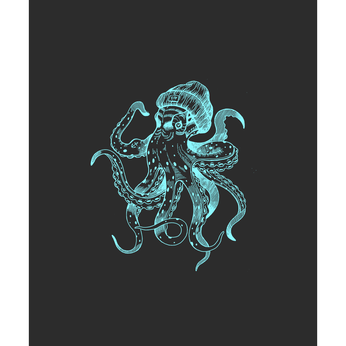 Krake – Unisex Hoodie | 100% Bio-Baumwolle