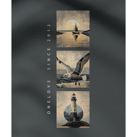 Meerzeit Collage – Herren Shirt | 100% Bio-Baumwolle | Backprint