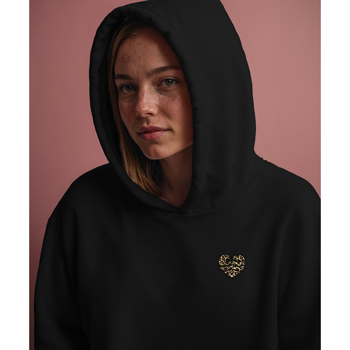 Wellenherz - Damen Hoodie | Bio-Baumwolle | Edler Stick