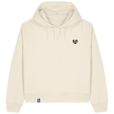 Wellenherz - Damen Hoodie | Bio-Baumwolle | Edler Stick