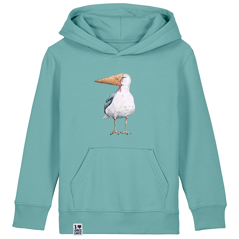 Leuchtendes Meer: Eisvogel Hoodie Kids