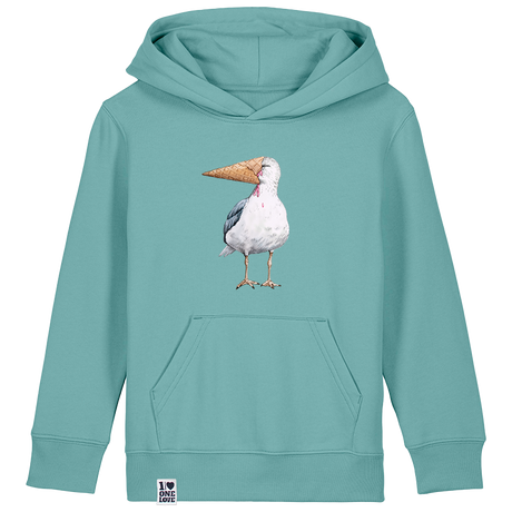 Leuchtendes Meer: Eisvogel Hoodie Kids
