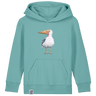 Leuchtendes Meer: Eisvogel Hoodie Kids