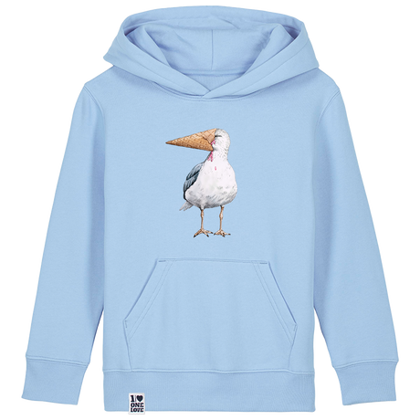 Leuchtendes Meer: Eisvogel Hoodie Kids
