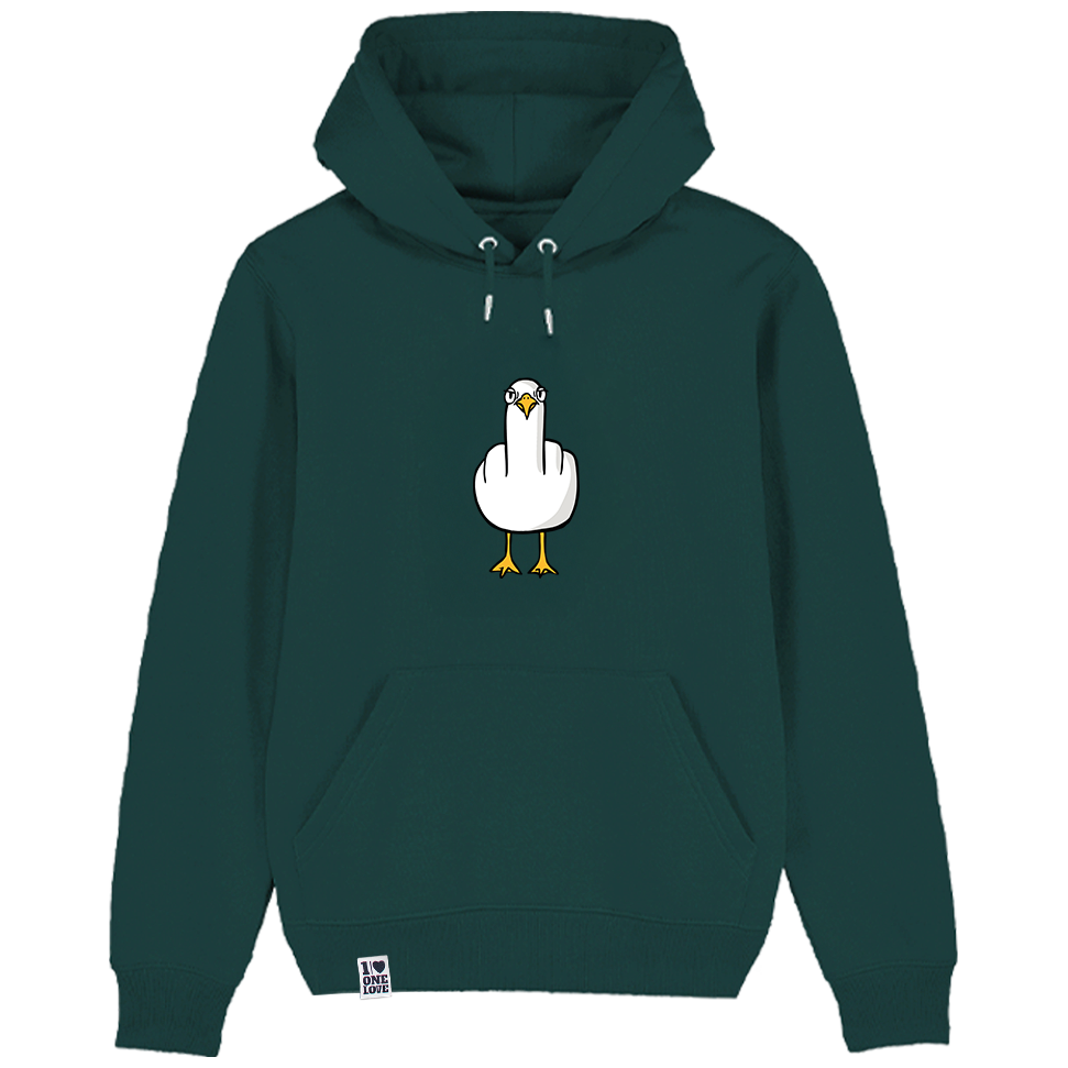 F**k You Möwe - Unisex Hoodie | 100% Bio-Baumwolle | Backprint