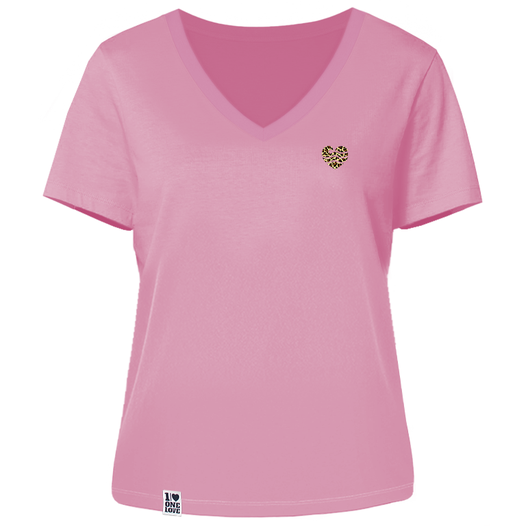 Wellenherz  - Damen Shirt | V-Ausschnitt