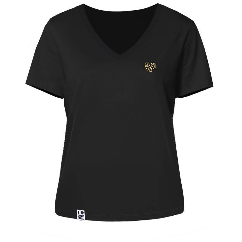 Wellenherz  - Damen Shirt | V-Ausschnitt