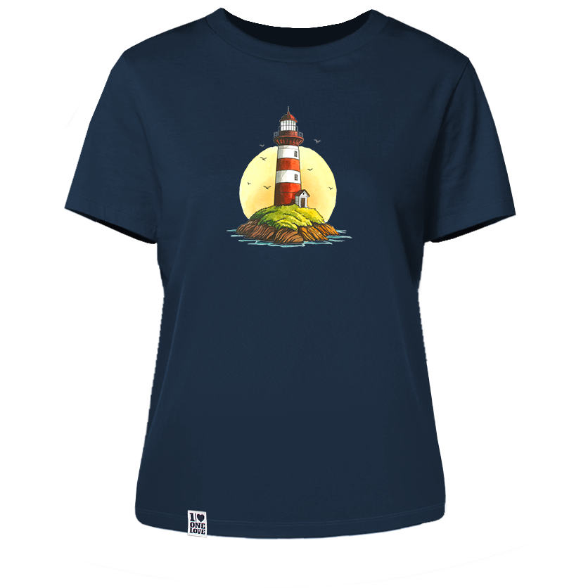 Leuchtturm & Meer - Damen Shirt | 100% Bio-Baumwolle