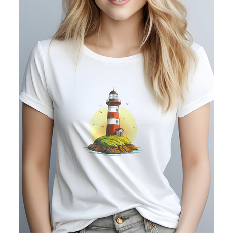 Leuchtturm & Meer - Damen Shirt | 100% Bio-Baumwolle