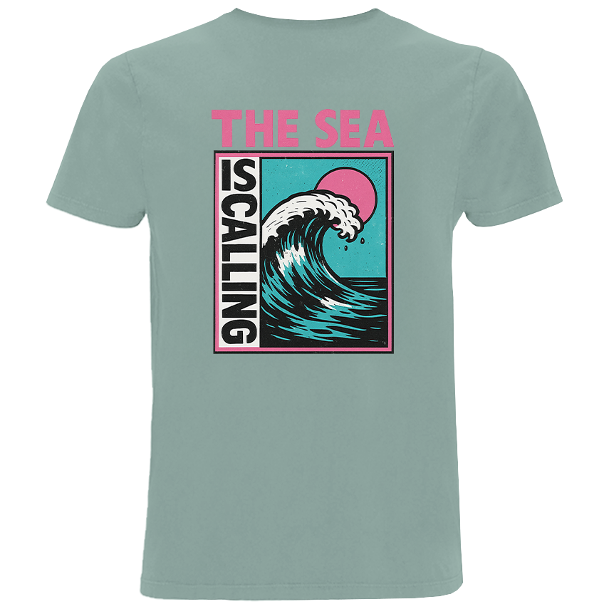 The Sea Is Calling - Herren Shirt | 100% Bio-Baumwolle | Backprint