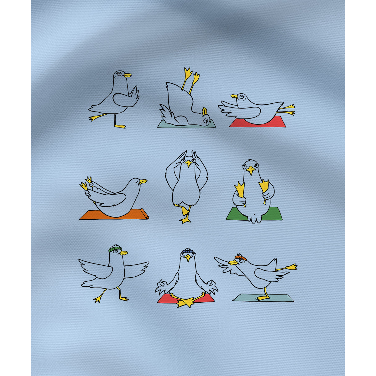 Yoga Möwen – Damen Shirt | V-Ausschnitt | Backprint