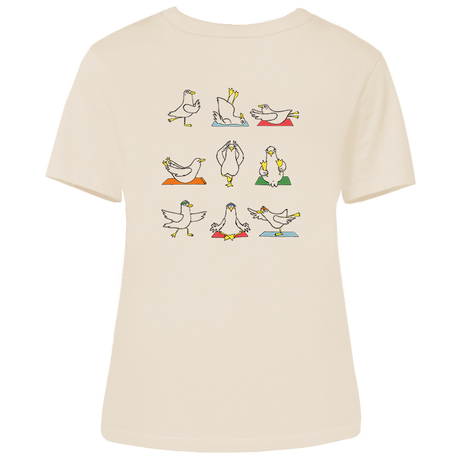 Yoga Möwen – Damen Shirt | V-Ausschnitt | Backprint