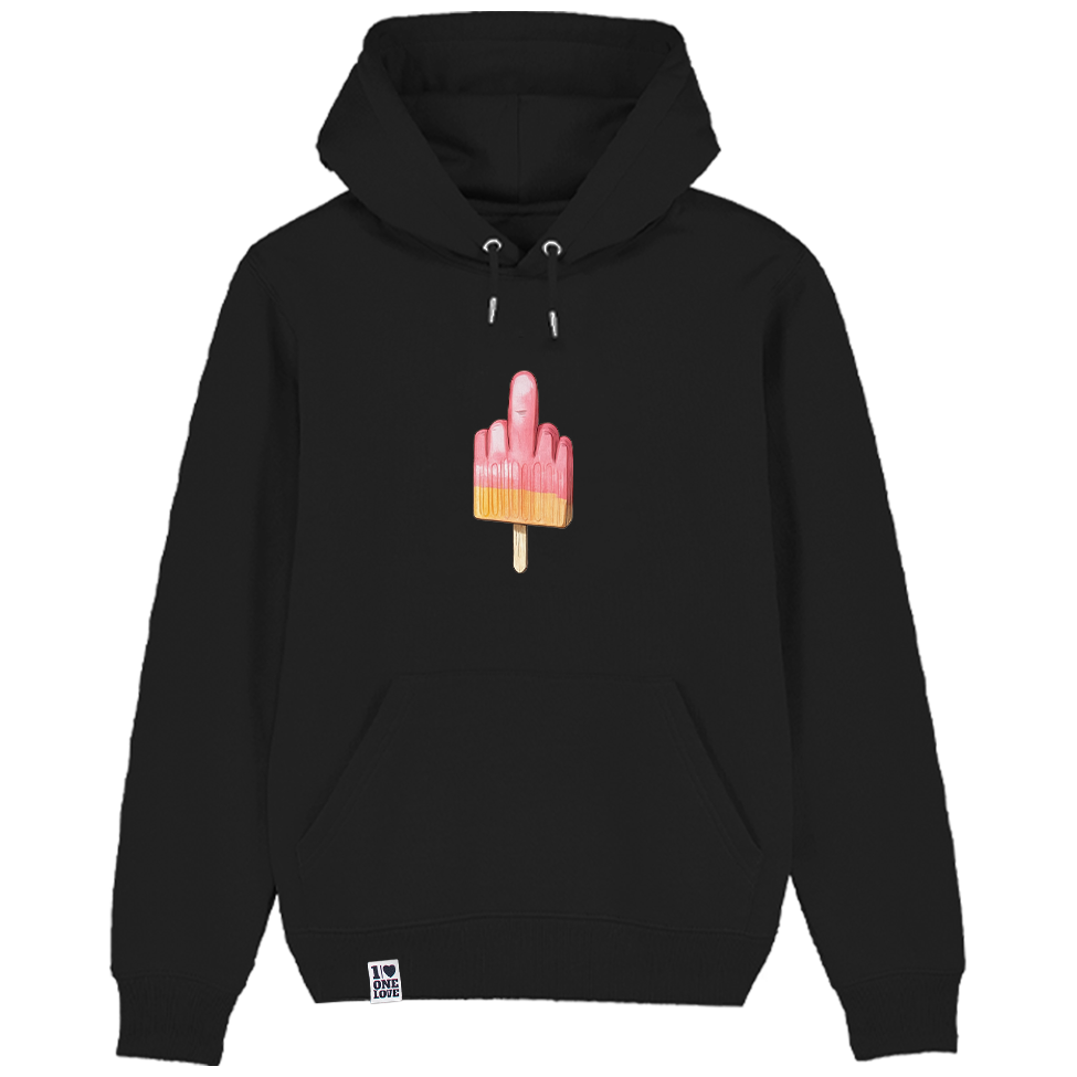 Mittelfinger Eis - Unisex Hoodie | 100% Bio-Baumwolle