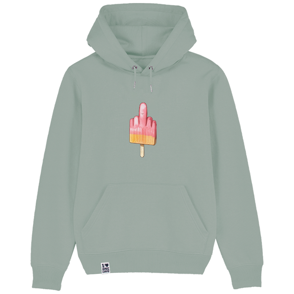 Mittelfinger Eis - Unisex Hoodie | 100% Bio-Baumwolle