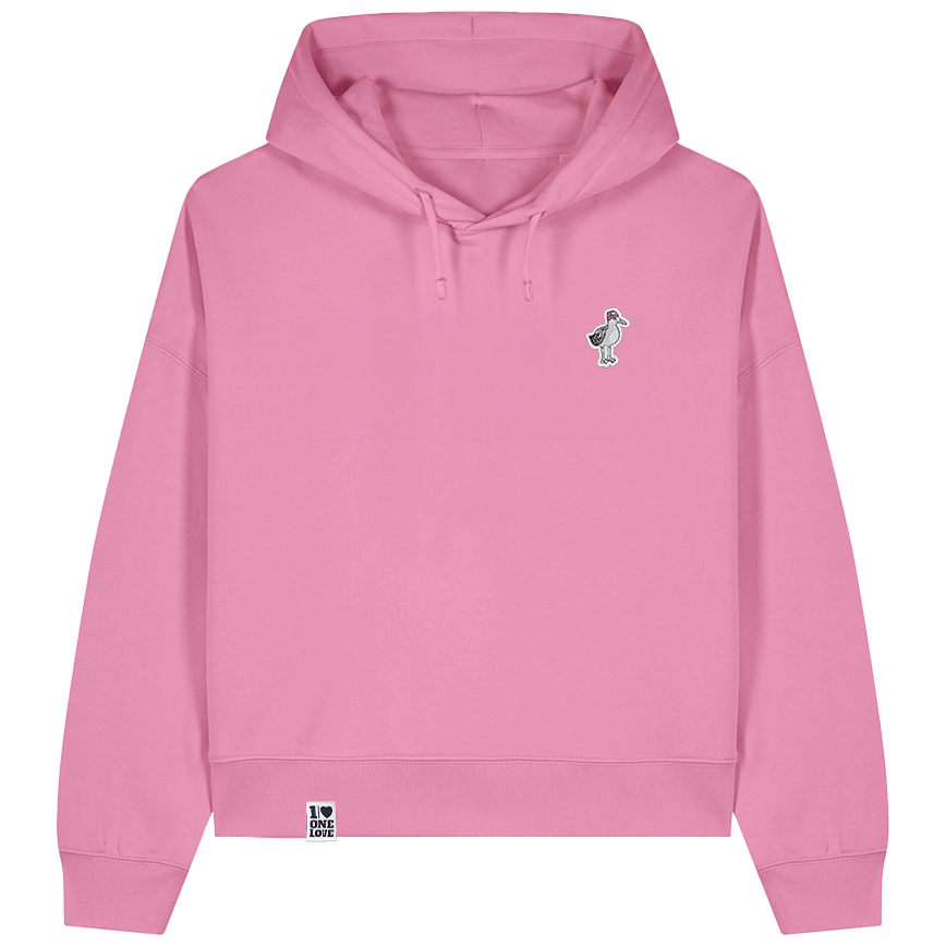 Hauk – Damen Hoodie | Bio-Baumwolle | Edler Stick