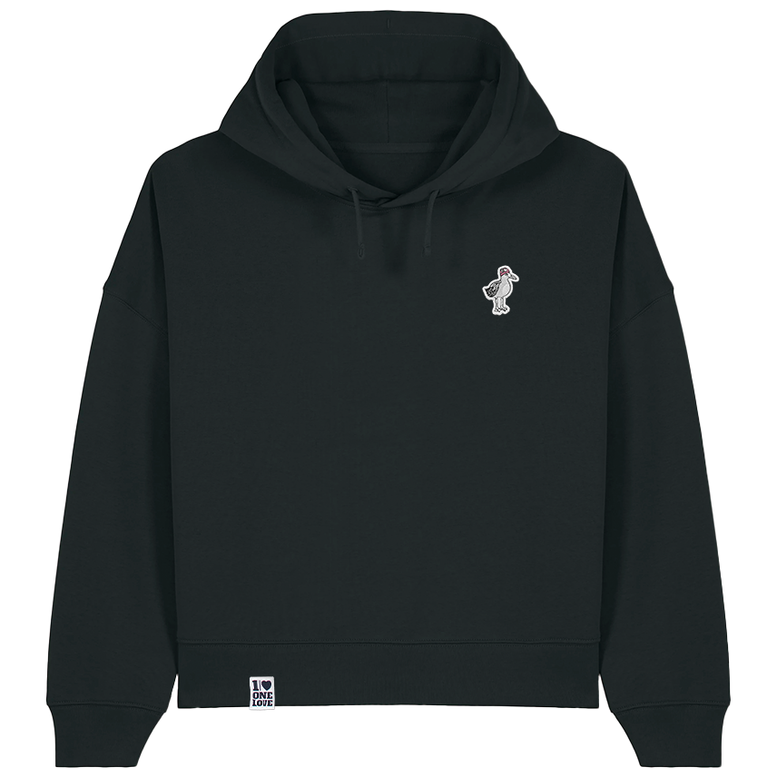 Hauk – Damen Hoodie | Bio-Baumwolle | Edler Stick