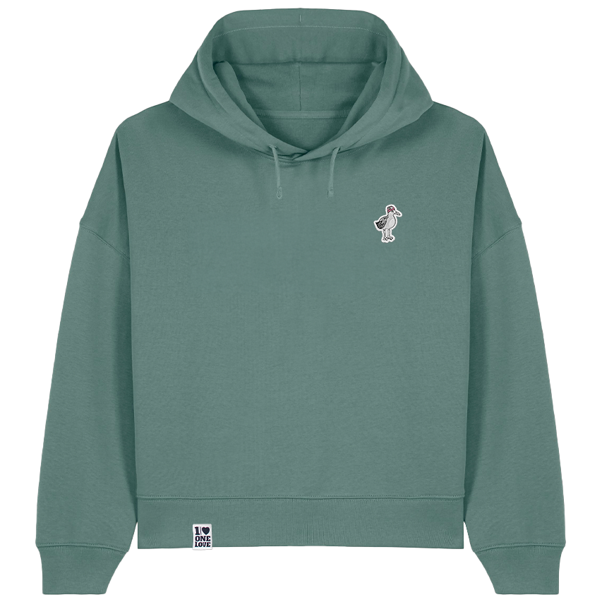 Hauk – Damen Hoodie | Bio-Baumwolle | Edler Stick