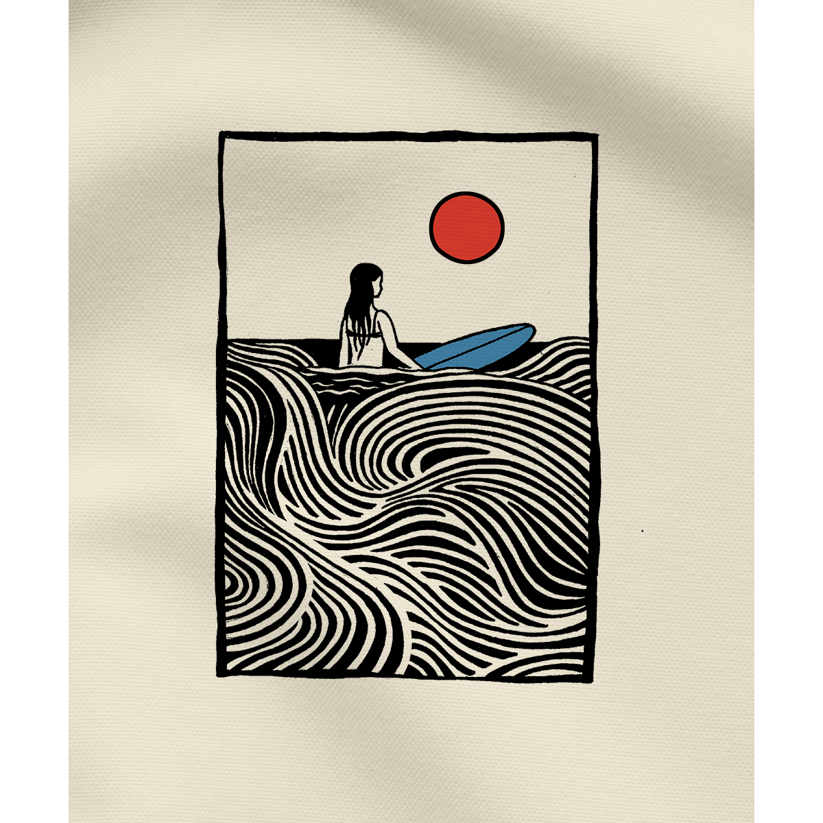 Surfer Vibes – Damen Shirt | 100% Bio-Baumwolle | Backprint