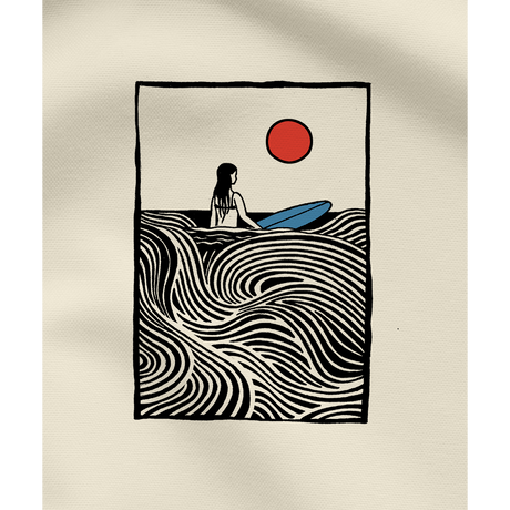 Surfer Vibes – Damen Shirt | 100% Bio-Baumwolle | Backprint