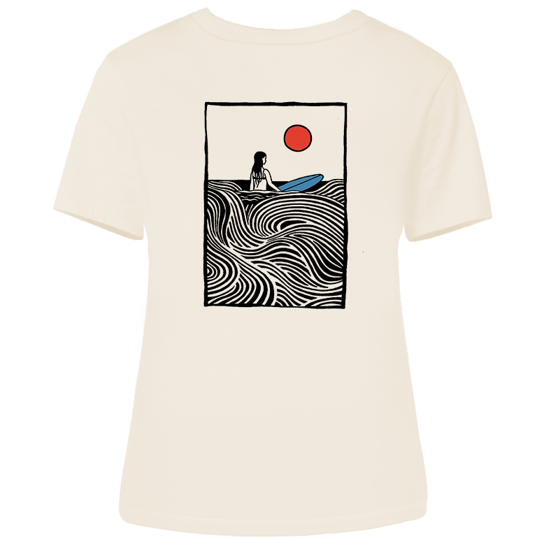 Surfer Vibes – Damen Shirt | 100% Bio-Baumwolle | Backprint