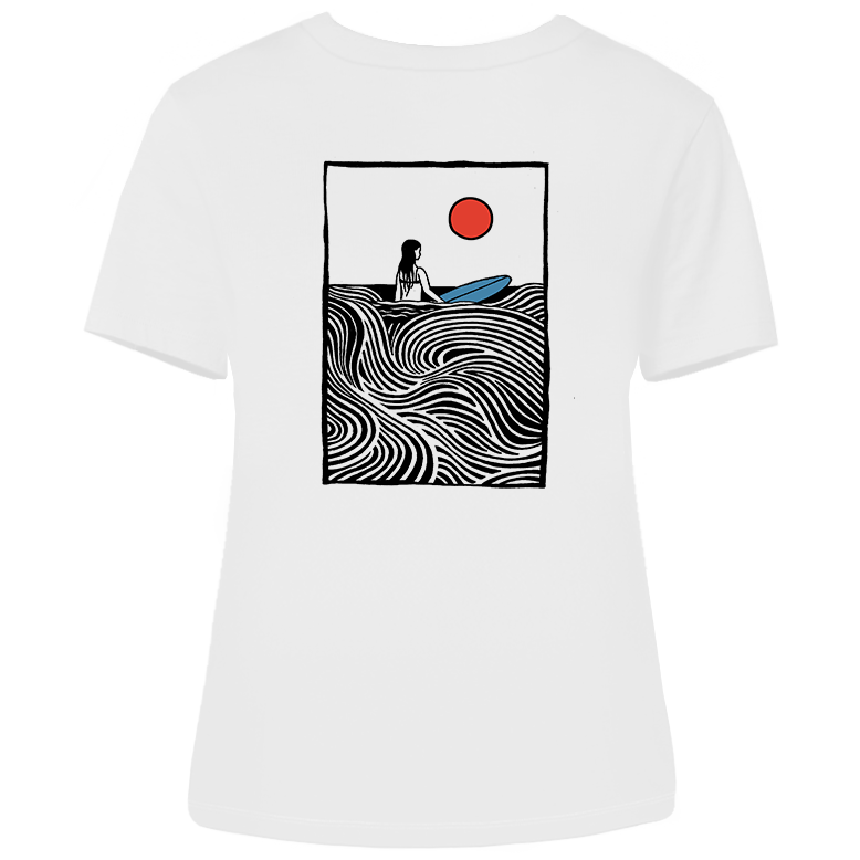 Surfer Vibes – Damen Shirt | 100% Bio-Baumwolle | Backprint