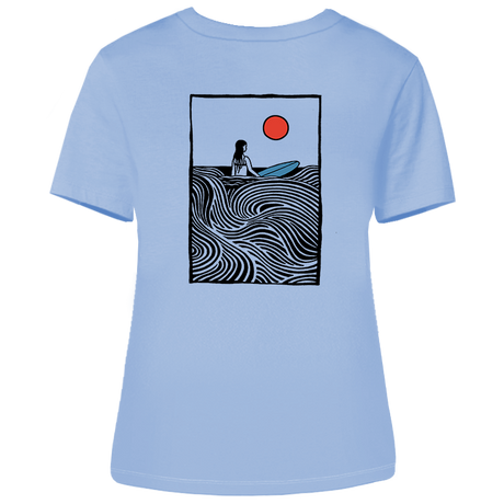 Surfer Vibes – Damen Shirt | 100% Bio-Baumwolle | Backprint