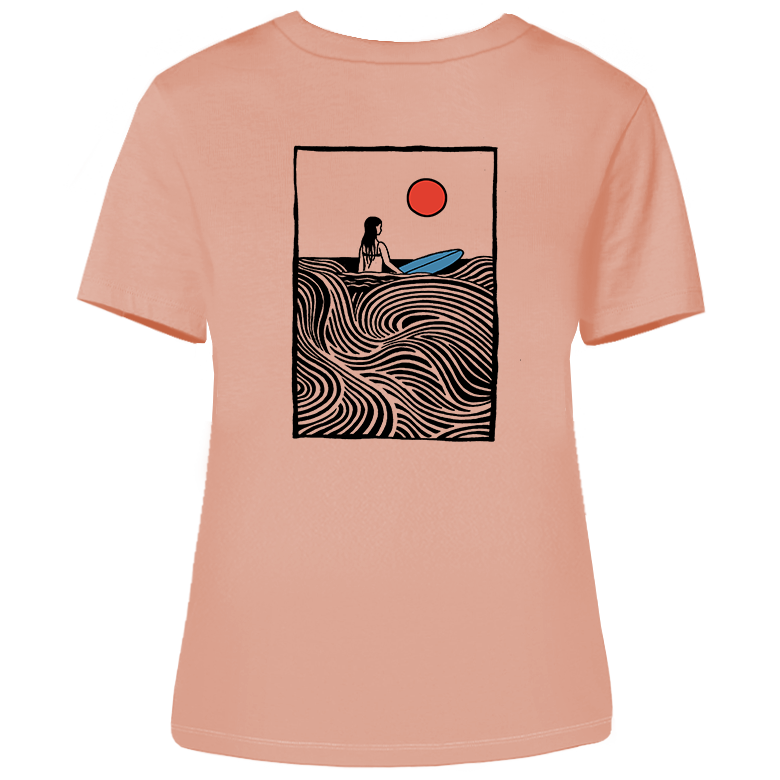 Surfer Vibes – Damen Shirt | 100% Bio-Baumwolle | Backprint
