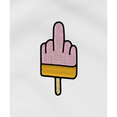 Mittelfinger Eis  - Damen Shirt | 100% Bio-Baumwolle | Edler Stick