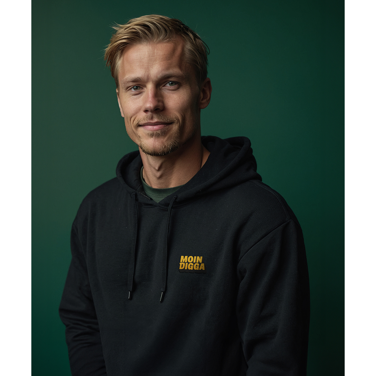 Moin Digga – Unisex Hoodie | 100% Bio-Baumwolle | Edler Stick
