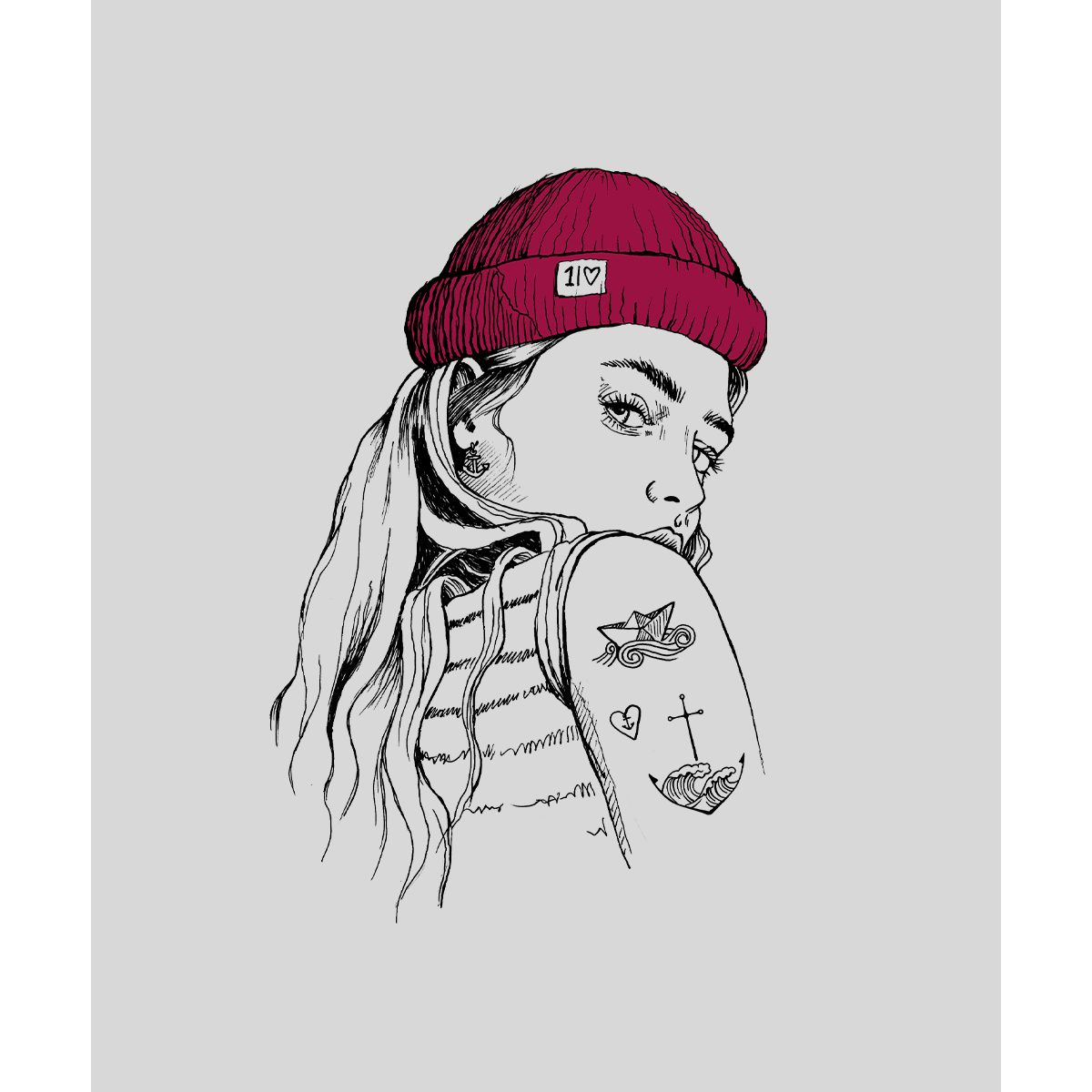 Skipperin Lucy – Unisex Hoodie | 100% Bio-Baumwolle | Backprint