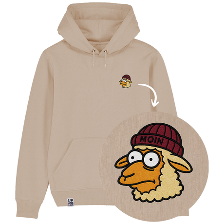 Moin Schaf Stick  - Unisex Hoodie | 100% Bio-Baumwolle | Edler Stick